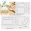 Engraved Bamboo Cutting Board for Cheese & Charcuterie Platter includes Knives Ceramic Dish Cheese Markers