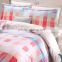 China manufacturer plaid pattern colorful print your own duvet cover vintage pillowcase single bed comforter set