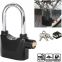 waterproof anti-theft siren long shackle black color alarm motorcycle bike bicycle lock padlock 110dba