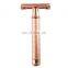 Pirate Label Non-slip Rose Gold Metal Handle Double Edge Safety Razor