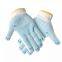 Anti Slip 7Gauge White Polycotton Liner PVC Dotted Work Gloves