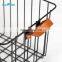 Multifunctional Black Stacking Wire Basket Lightweight Metal Organizer Rack Storage Basket with handle