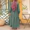 BS-FC526 Abayas for Women Muslim Dress Long Sleeve Arabian Islamic Dubai Robe Modern Middle East Prayer Belted Eid Long Dress