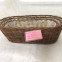 Wicker Basket Of Natural Unpeeled Willow Color With Clear Foil Inside