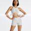 Custom Sexy Front Folding Sports Fitness Bras Women Shockproof Backless Crop Tops