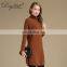 Inner Mongolia Ordos Women's 100% Pure Cashmere High Neck Sweater Dress