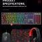 Amazons hot FV-Q809 keyboard mouse headset mouse pad four-piece set gaming backlight computer keyboard and mouse combos