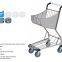 Airline Luggage Handcart Aluminum Alloy Airport Trolley 250kgs load ability