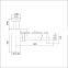 Watermark KingChun bathroom shower square pipe chrome plated tube(J244)