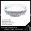 2015 May latest style wholesalers jewelry 925 silver white gold plating bracelet connected ring with colored zircon-SLS