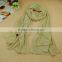 Wholesale Solid Color Cotton Linen Lace Fashion Ladies Scarf                        
                                                Quality Choice