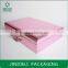 Luxury set pink leather cosmetic box packaging