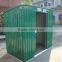 Flat roof metal storage shed