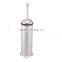galvanized metal round toilet brush with holder with plastic brush