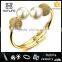 Latest Design Girls Top Expandable Pearl Ball Bracelet With 18K Yellow Gold Plated