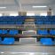 Manufacturer high quality cheap indoor retractable gym bleachers HDPE seating