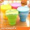 China factory wholesale good quality silicone plastic travel fold cup