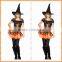 Halloween Orange witch dress lovely princess dress Costumes Witch bar theme party dress