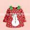 The newest 2015 ruffle girls dress long sleeve christmas dress Lovely children ruffle dress