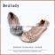Newest high quality fashion soft genuine cow leather ballerinas soft shoes girls