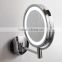 rotates 360 degrees foldable lighted makeup mirror, two-sided shaving mirror with light