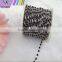 15 FEET 5Yard SS12 3mm Purple Crystal Silver Plated Rhinestone Chain Trims Cup Chain Wedding Garments Decoration YSCHC1027