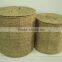 Seagrass storage basket with steel frame
