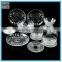 Clear Elegant Set Glass Plate With Flower Design