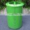 36 gallon capacity 2 compartments metal outdoor recycling bin