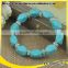 turquoise string mens charm bead bracelet, italian bead bracelet