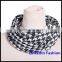 New Classic Black Geometric Houndstooth Women long wrap Infinity Scarf