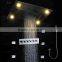 Remote control led color change luxury rainfall waterfall shower kits massage faucet systems with thermostatic shower mxer