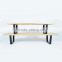Modern Patio furniture design solid wood patio bench with flat baking base