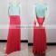 guangzhou maxi dress contrast color rayon cheap dress