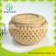 Bamboo woven candy tea caddy with lid