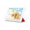 Shinny 3 folders transparent back pc smart tablet leather case for iPad mini 4