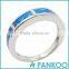 Pankoo Precious Stone Series Opal Sterling Silver for Engagement Unisex Ring
