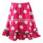 Kaiyo wholesale skirts girls boutique print cotton ruffle dress ,baby skirt top,12 year girl without dot dress