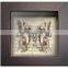 Shabby Chi Glass Printing Wooden Framed With Butterfly