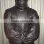 Leather full body bondage strait jacket belt loops on back