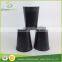 black plastic nursery flower pots