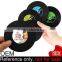 Promotional Custom Soft PVC Retro Turntable Black Vinyl Record Coaster