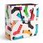 Colorful Socks Printed Custom Paper Shopping Gifts Bag With Rope Handle