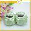Fancy sequins green patent leather soft sole baby moccasin leather shoes