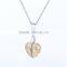 S163 Globalwin Wholesale Fashion Jewelry Open 925 Silver Heart Pendant Gold