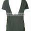Guangzhou Garment women clothes Supplier beading backless design Woman party T shirts