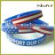 Hot selling Newest style Custom Color Printed Rubber Silicone Bracelets