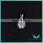 wholesale synthetic gemstone 18K Gold moissanite pendant