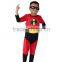 Wholesale Red Halloween Hero Boy Child Cospaly Costume for Kids Party Supply Super Hero Children Costume Polyester Superman Suit