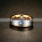 NO MOQ KSF Stainless Steel Matte Ring 6mm Wedding Rings With AAA CZ Stone